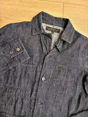 Freemans Sporting Club FSC Men’s Denim Chore Jacket Lightweight Blue Size XS